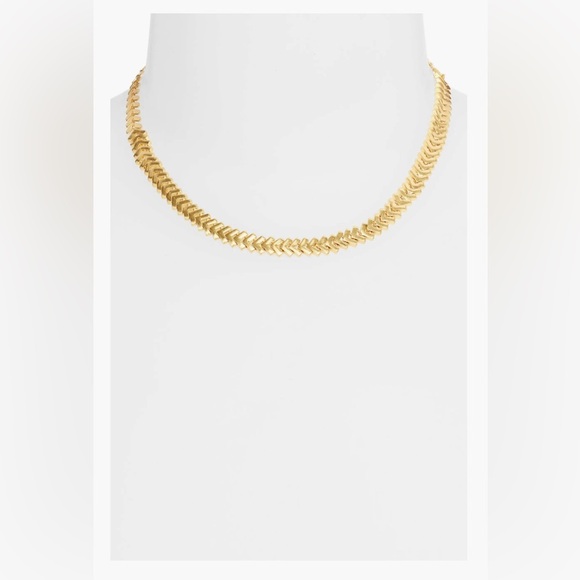 Madewell Arrowstack Chevron Chain Necklace in Gold - Picture 4 of 7